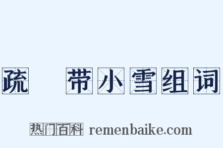 疏泬带小雪组词是什么意思的图片